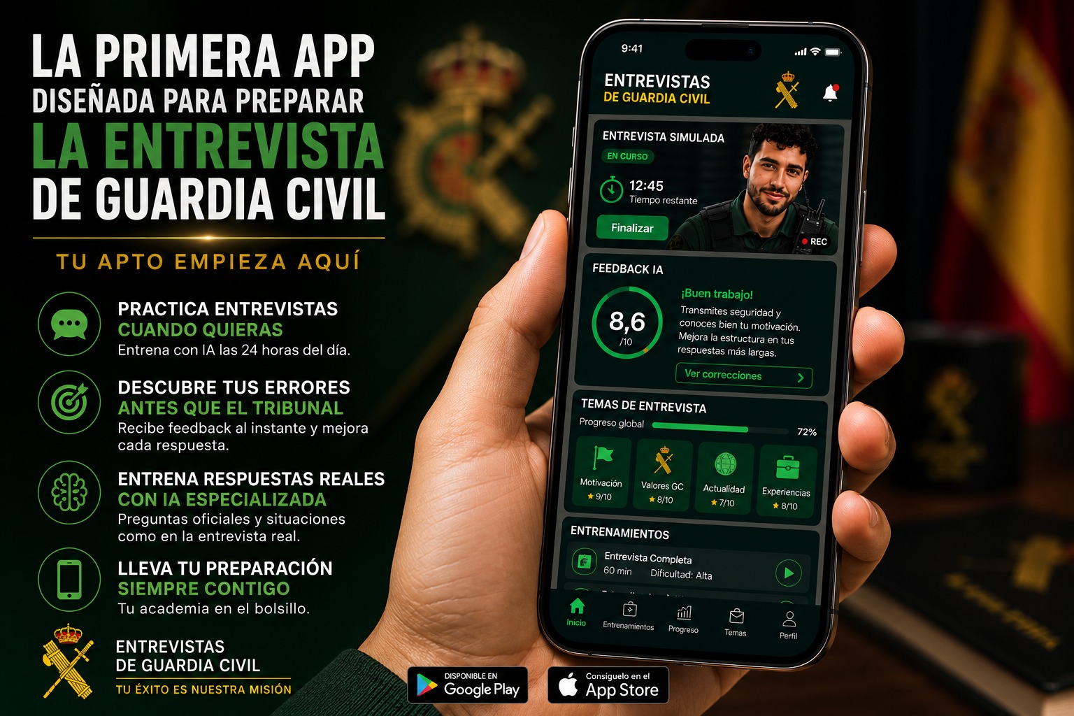 App Entrevistas Guardia Civil
