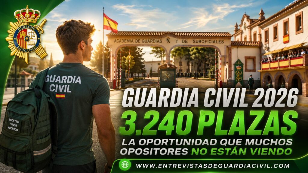 Guardia Civil 2026: 3.240 plazas y la oportunidad que muchos opositores no están viendo