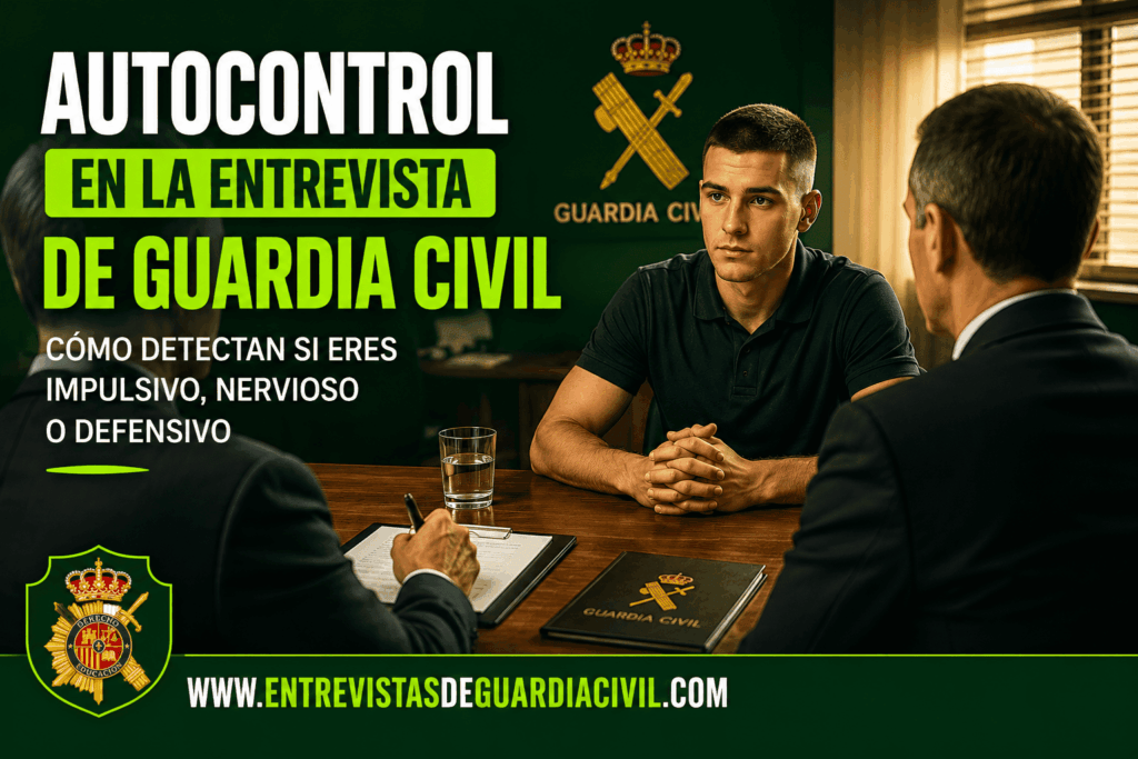 Autocontrol en la entrevista de Guardia Civil: cómo detectan si eres impulsivo, nervioso o defensivo