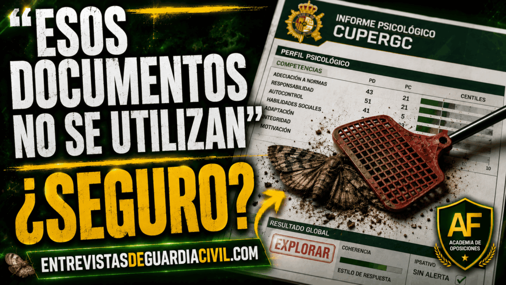 Informe psicológico CUPERGC utilizado en la entrevista de Guardia Civil